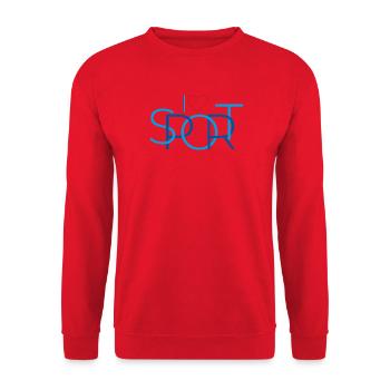 i_love_sport - Unisex Pullover - Rot - Vorne - Alina (178cm) & Michal (187cm)