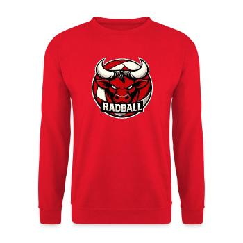Radball, Cycleball, Hallenradsport - Unisex Pullover - Rot - Vorne - Alina (178cm) & Michal (187cm)