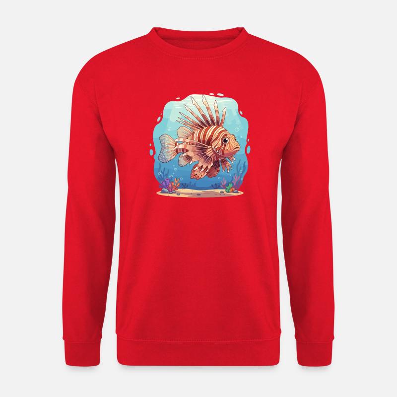 Feuerfisch Unterwasser-Pracht - Unisex Pullover - Rot