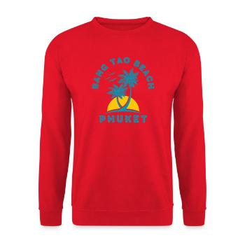 Phuket Palm Sunset Tee - Unisex Sweatshirt - red - Front - Alina (178cm) & Michal (187cm)