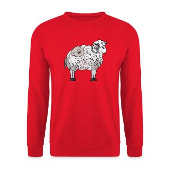 Aries - Unisex Sweatshirt - red - Front - Alina (178cm) & Michal (187cm)