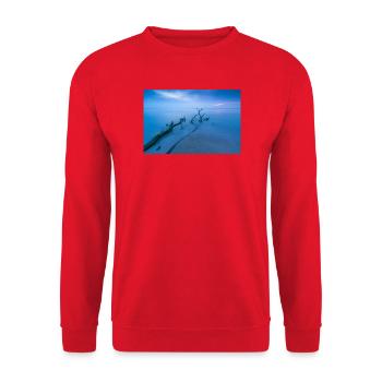Blue hour sur la plage ouest - Sweat-shirt Unisexe - rouge - Devant - Alina (178cm) & Michal (187cm)
