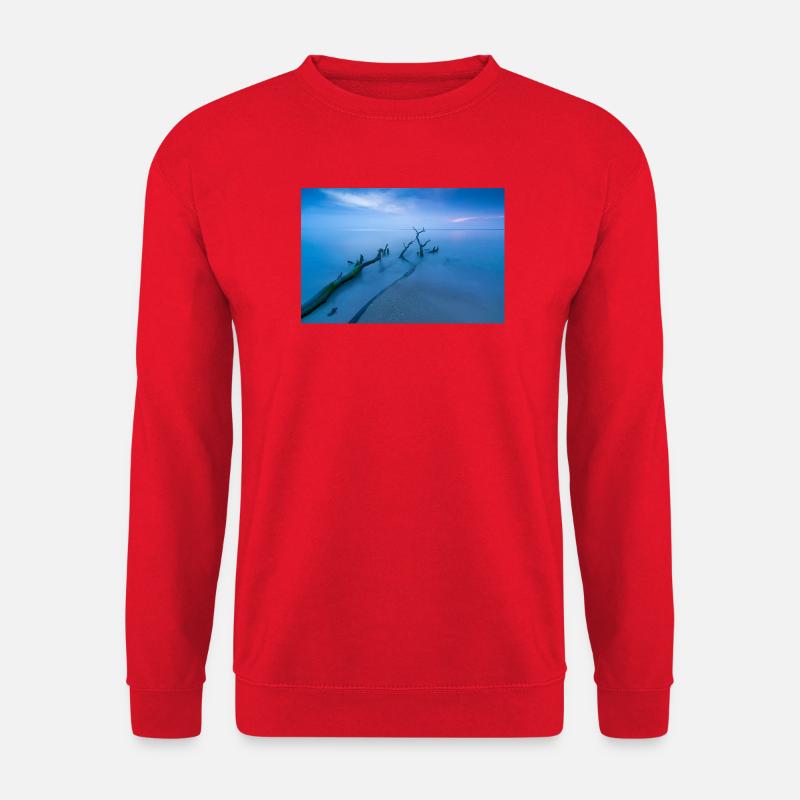 Blue hour on the west beach - Unisex Sweatshirt - red