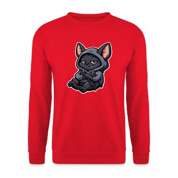 Chilling bat - Unisex Sweatshirt - red - Front - Alina (178cm) & Michal (187cm)