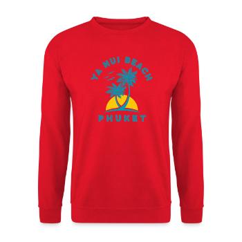 Phuket Palm Beach Sunset - Unisex Sweatshirt - red - Front - Alina (178cm) & Michal (187cm)