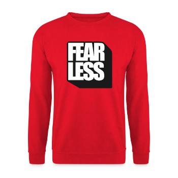 Fearless Bold Typography - Unisex Sweatshirt - red - Front - Alina (178cm) & Michal (187cm)