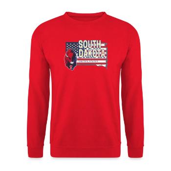 South Dakota United States Vintage Souvenir - Unisex Sweatshirt - red - Front - Alina (178cm) & Michal (187cm)