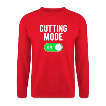 Cutting Mode On GYM Palestra Cut Fitness - Unisex Sweatshirt - red - Front - Alina (178cm) & Michal (187cm)