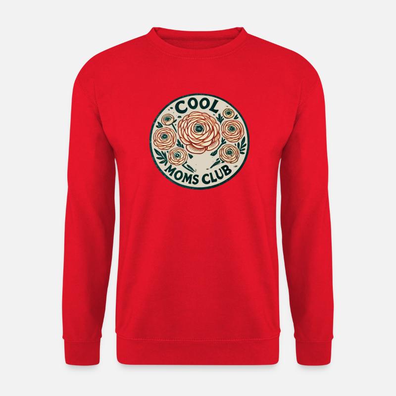 Cool Moms Club Blumenabzeichen - Unisex Pullover - Rot