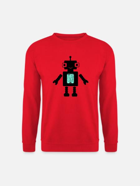 Robot Comic - Sweat-shirt Unisexe - rouge