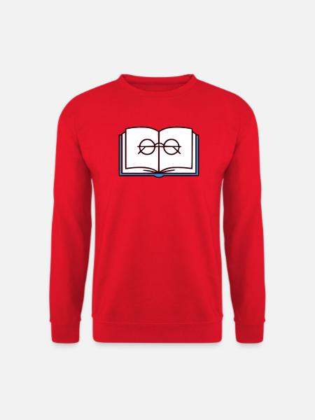 Open Book Glasses School - Unisex Sweatshirt - red