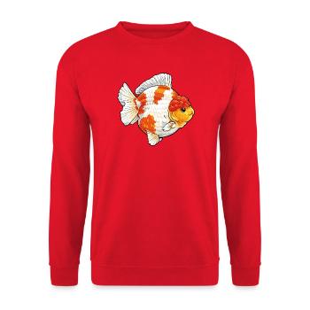Shogun Thai Oranda Fancy Goldfish - Unisex Pullover - Rot - Vorne - Alina (178cm) & Michal (187cm)