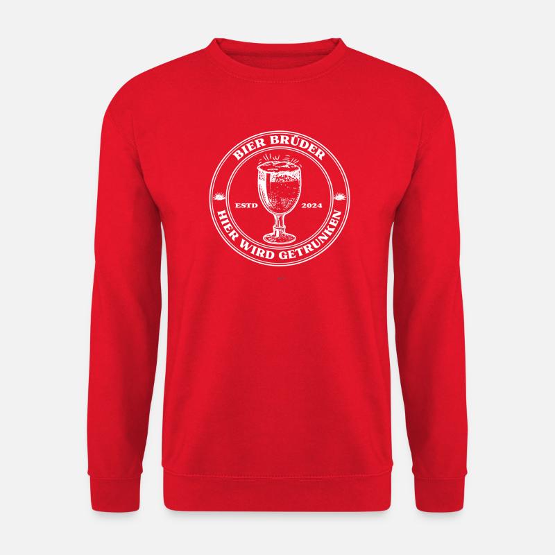 BierBrüder. Hier wird getrunken. - Unisex Pullover - Rot