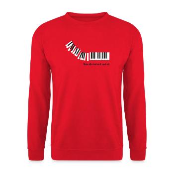 Quand tout devient bruyant, je joue. - Sweat-shirt Unisexe - rouge - Devant - Alina (178cm) & Michal (187cm)