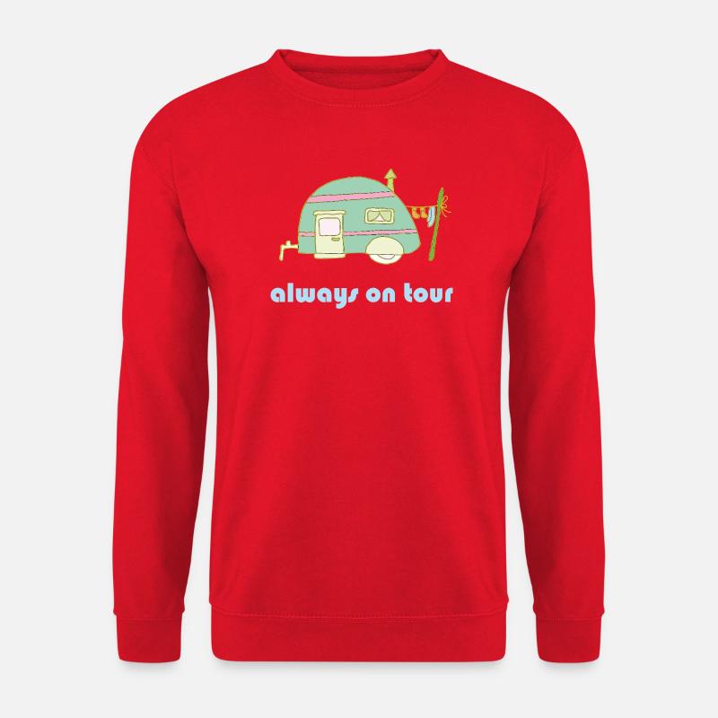 Always on Tour Retro-Wohnwagen - Unisex Pullover - Rot