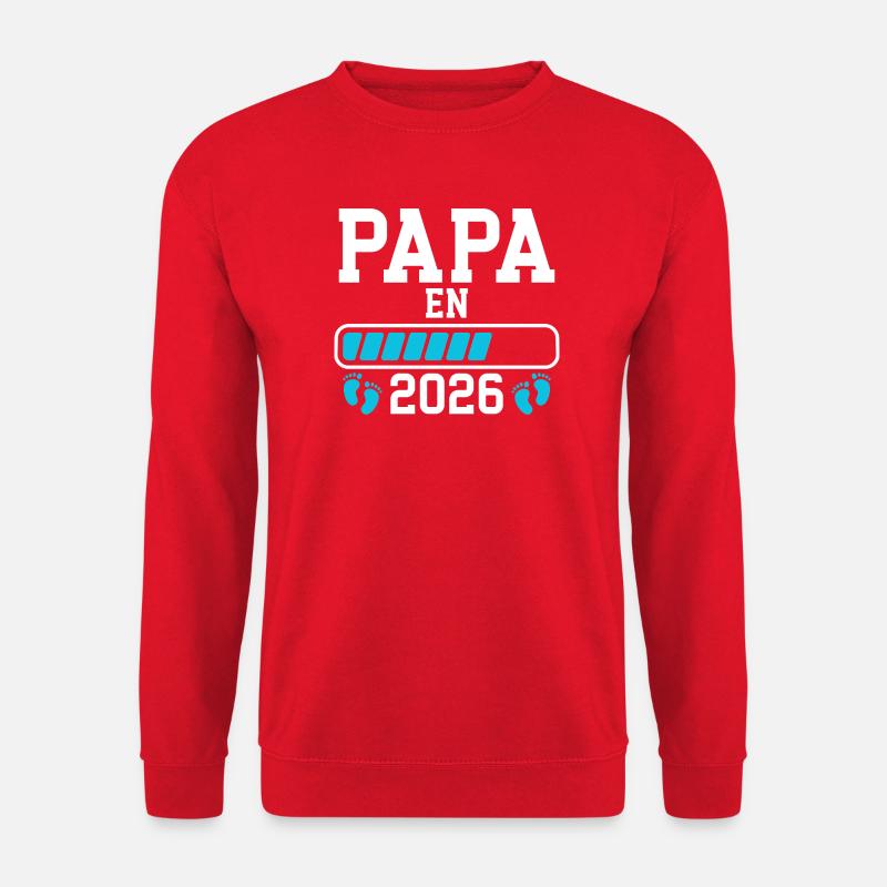Future dad 2026 birth announcement - Unisex Sweatshirt - red