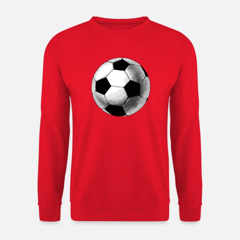 Schwarz-Weiß-Skizzenballon - Unisex Pullover - Rot