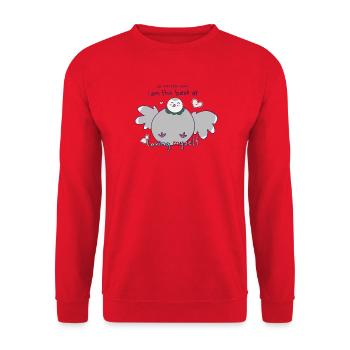 No matter what I am the best at loving myself - Unisex Sweatshirt - red - Front - Alina (178cm) & Michal (187cm)