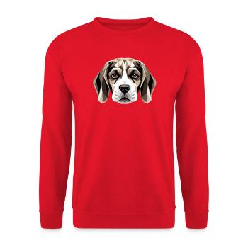 Beagle Puppy Beagles Cute Dog English Beagle - Unisex Sweatshirt - red - Front - Alina (178cm) & Michal (187cm)