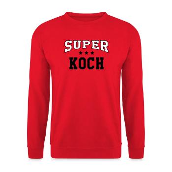 Super cook - Unisex Sweatshirt - red - Front - Alina (178cm) & Michal (187cm)