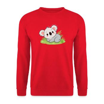 Cuddly koala in the grass - Unisex Sweatshirt - red - Front - Alina (178cm) & Michal (187cm)