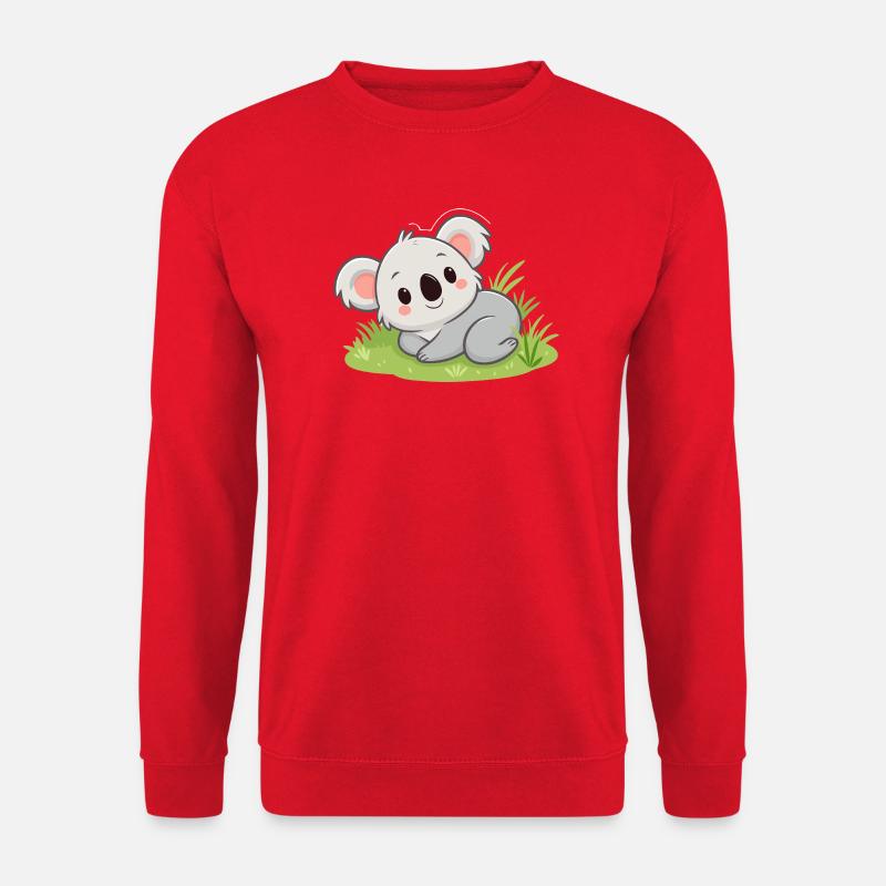 Kuscheliger Koala im Gras - Unisex Pullover - Rot