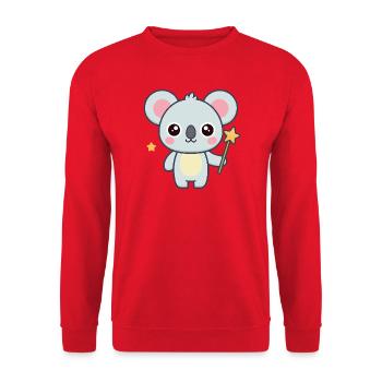 Koala Pastel Star Magician - Unisex Sweatshirt - red - Front - Alina (178cm) & Michal (187cm)