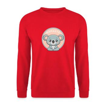 Koala Namaste pastel zen - Sweat-shirt Unisexe - rouge - Devant - Alina (178cm) & Michal (187cm)