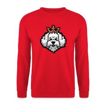 Couronne de chien caniche - Sweat-shirt Unisexe - rouge - Devant - Alina (178cm) & Michal (187cm)