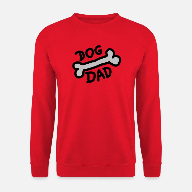 Dog Dad Hund Spruch - Unisex Pullover - Rot