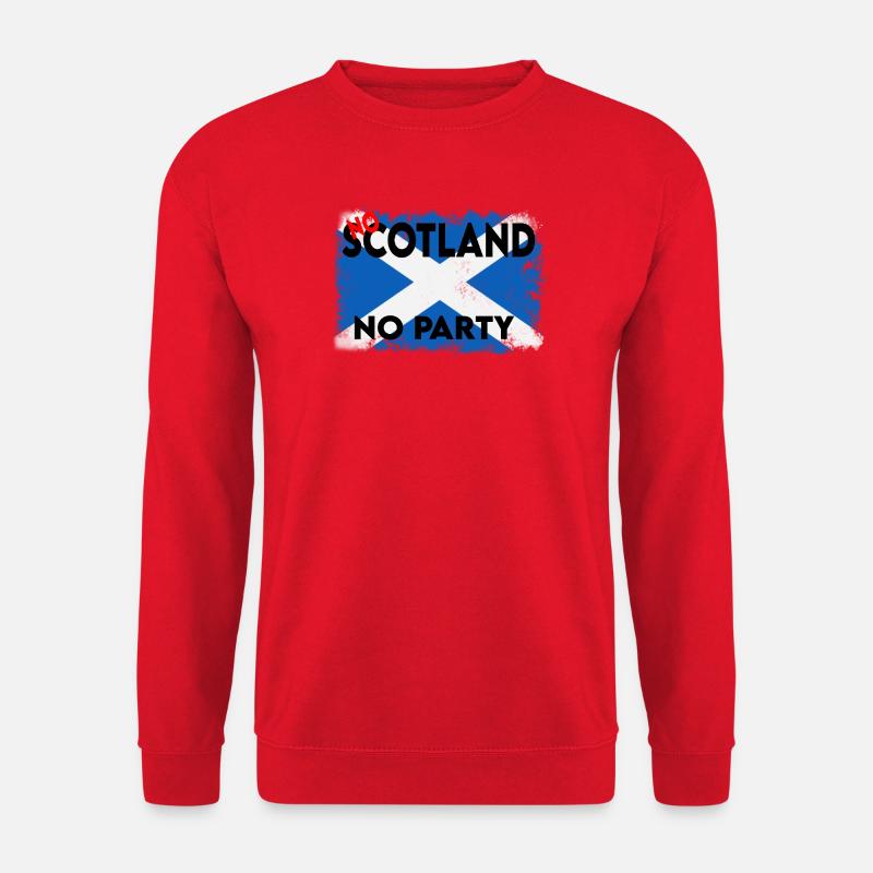 Fettgedruckte Saltire-Flaggentypografie - Unisex Pullover - Rot