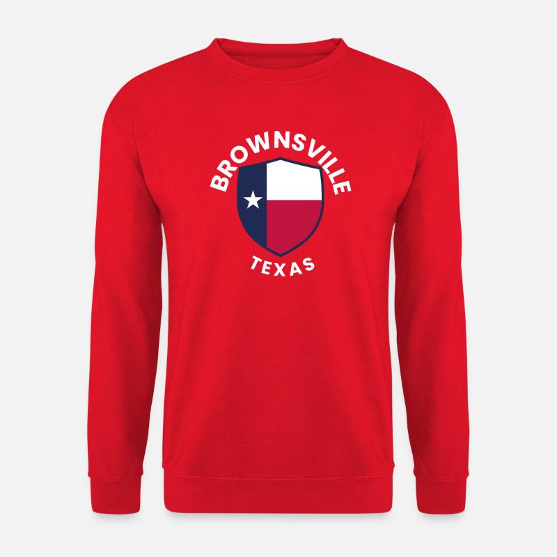 Brownsville Texas-Schild - Unisex Pullover - Rot