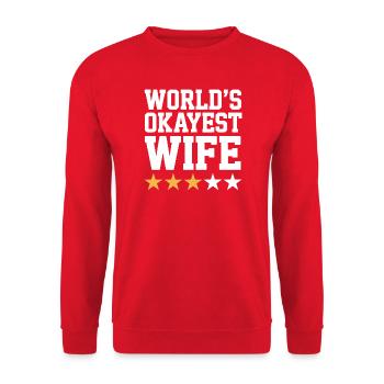 Citation de la femme la plus correcte Tee - Sweat-shirt Unisexe - rouge - Devant - Alina (178cm) & Michal (187cm)