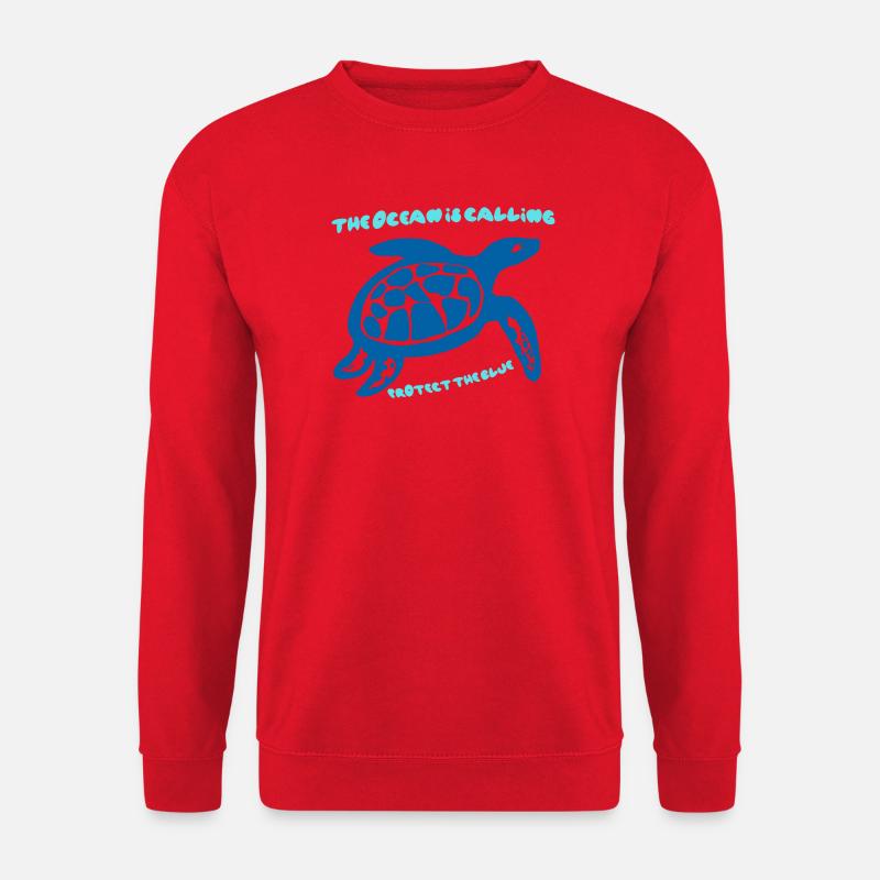 Meeresruf Schildkröten-Design - Unisex Pullover - Rot