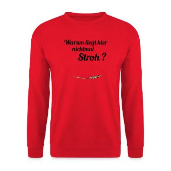 no straw - Unisex Sweatshirt - red - Front - Alina (178cm) & Michal (187cm)