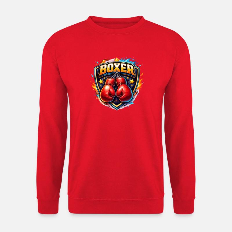 Logo de boxe combative avec gants - Sweat-shirt Unisexe - rouge