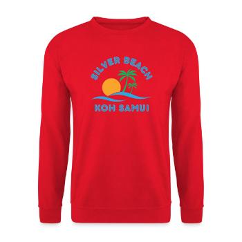 Silver Beach Koh Samui Sunset - Unisex Sweatshirt - red - Front - Alina (178cm) & Michal (187cm)