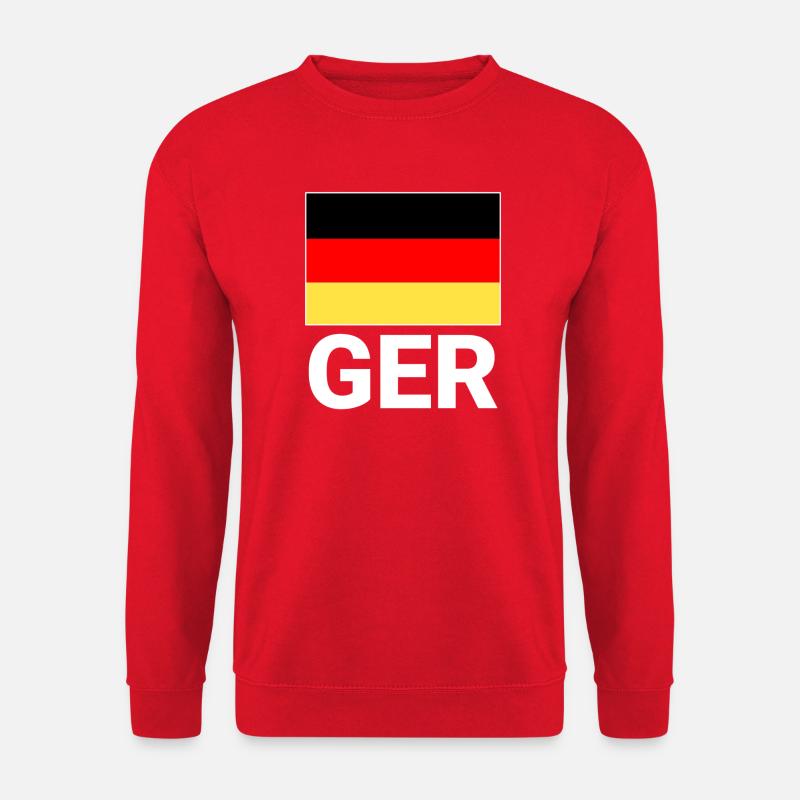 Deutschland Flagge mit GER Abkürzung - Unisex Pullover - Rot