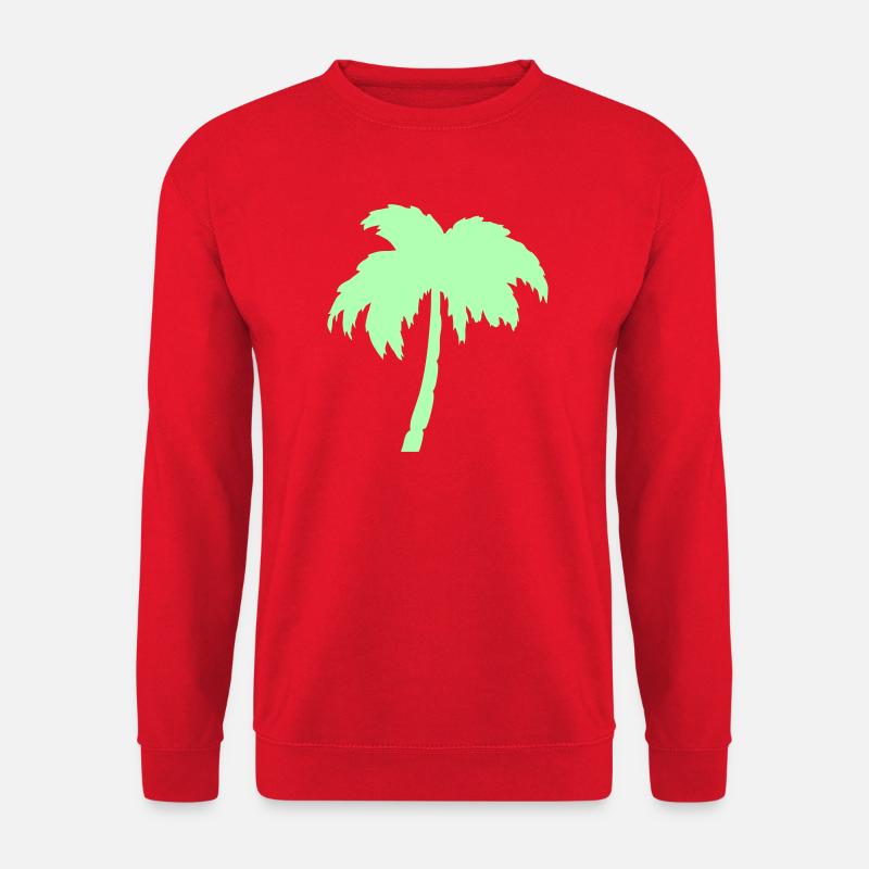 Palme Mint Silhouette - Unisex Pullover - Rot