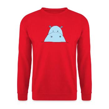 Blue Hippo Eye-catcher - Unisex Sweatshirt - red - Front - Alina (178cm) & Michal (187cm)