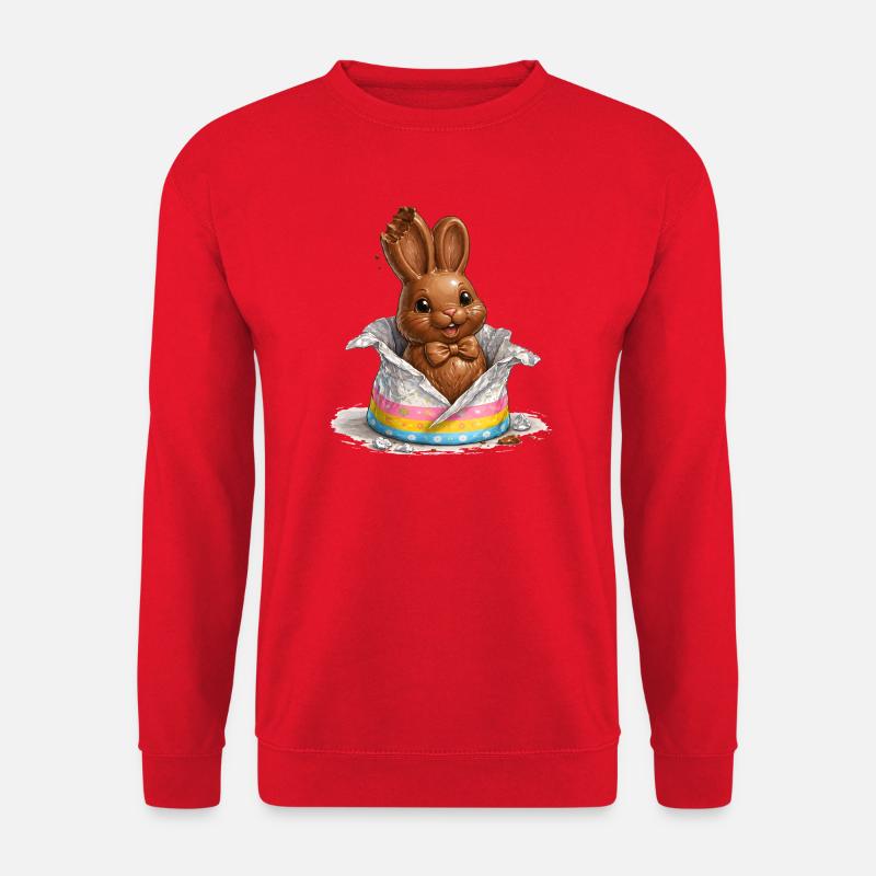 Chocolate bunny in Easter egg - Unisex Sweatshirt - red
