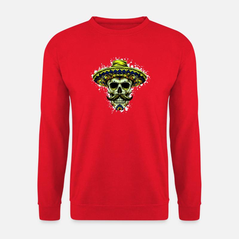 Mexikaner Totenkopf - Unisex Pullover - Rot