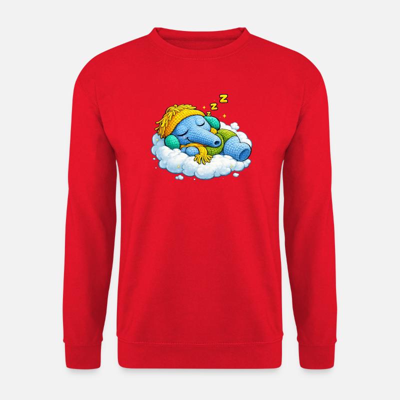 Leo Langnase schlafend - Unisex Pullover - Rot
