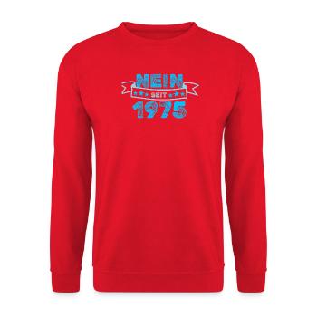 N° 1975 - Sweat-shirt Unisexe - rouge - Devant - Alina (178cm) & Michal (187cm)