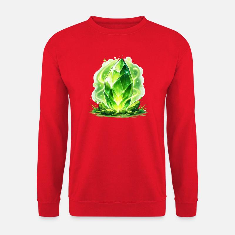 Grüner Kristallzauber - Unisex Pullover - Rot