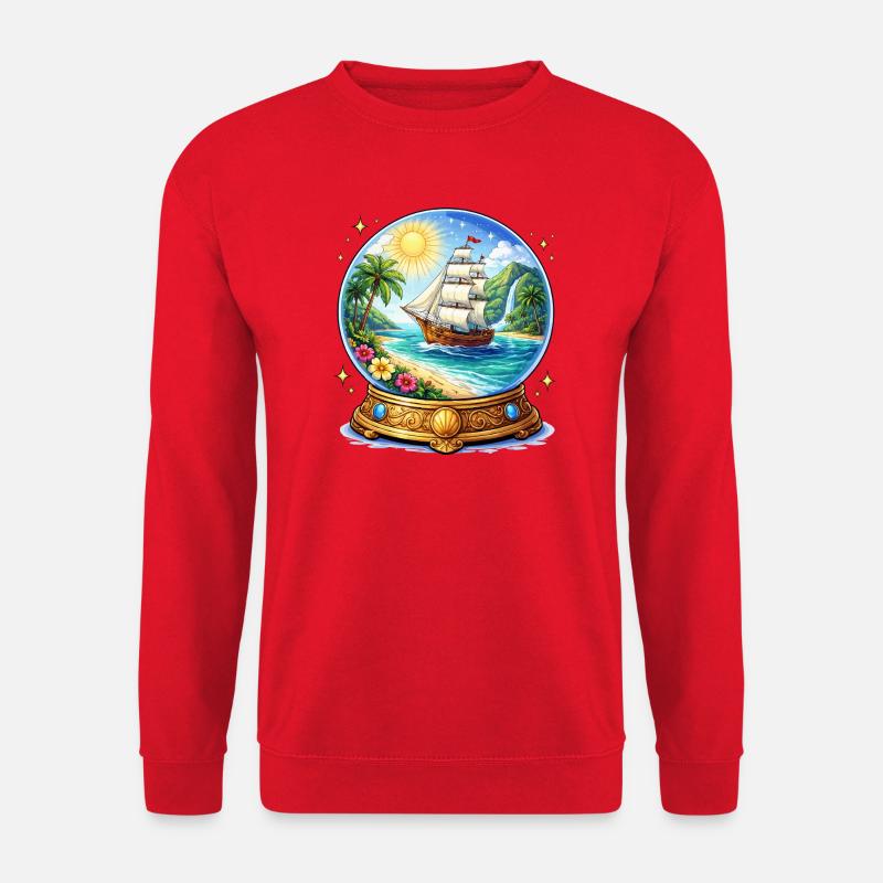 Schiffstraum Kugelbild - Unisex Pullover - Rot