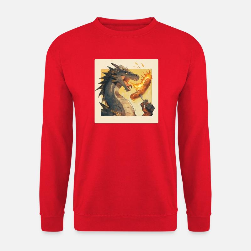 Dragegriller bratwurst - Unisex sweater - rød