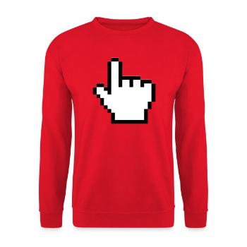 Original mouse hand - Unisex Sweatshirt - red - Front - Alina (178cm) & Michal (187cm)