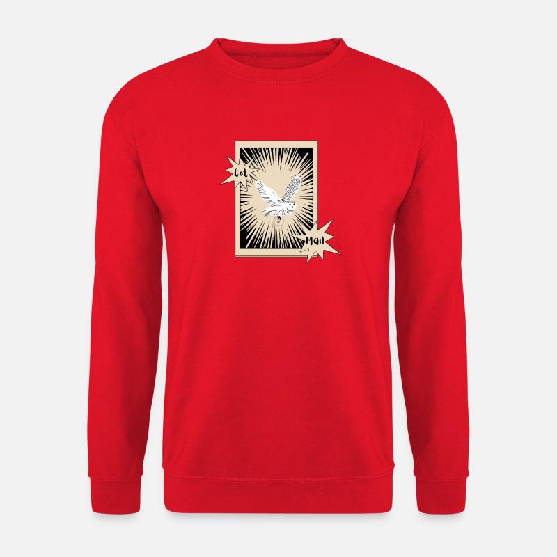 Got Mail Owl Briefeule Schneeeule - Unisex Pullover - Rot