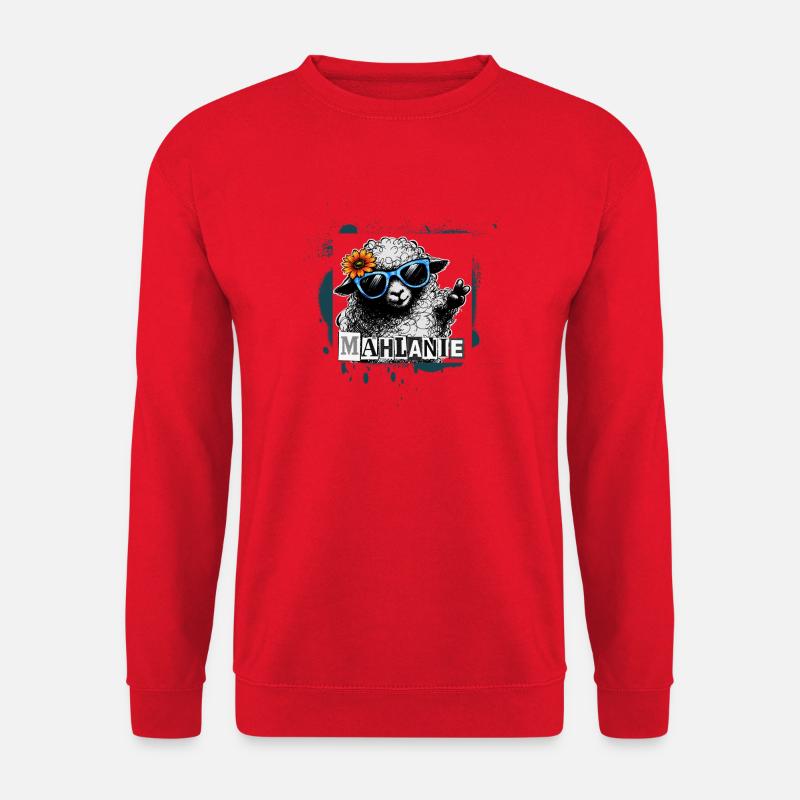 Mählanie – Graffiti Pop Art di Pecore Cool - Felpa unisex - rosso